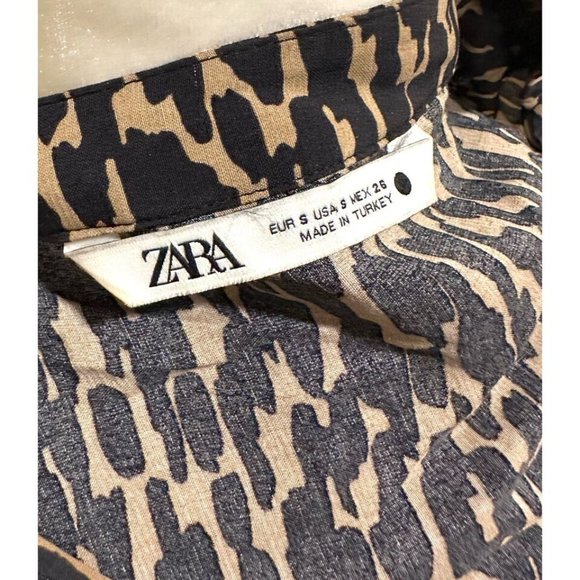 Zara "The Claris" Leopard Print Button Front Ruffled Tiered Dress - Picture 8 of 8